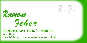ramon feher business card